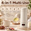Portable Mini Travel Kettle 400ml with Keep Warm Function, Cream