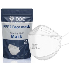 FFP2 Mask Pack of 20 - Hand Checked For Quality - 5 Layered Webbing Fibers Face Mask - A Must Have Dust Mask For Outdoors - Each Breathe Matters