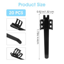 Xinjoduz 20 PCS Replacement Flashlight Clip Black Penlight Clips for Pocket Portable Penlight Replacement Clip for Removable Accessories Outdoor Activities Flashlights Keychain Light