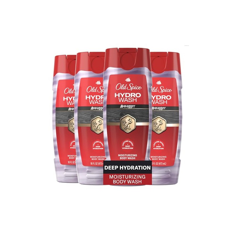 Old Spice Hydro Body Wash for Men, Smoother Swagger Scent,