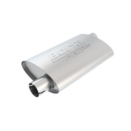 BORLA 400488 ProXS ProXS Muffler 2" Offset Inlet/ 2" Offset Outlet, 4" x 9.5" Oval, 14" Long Body, 19" Overall Length. Universal Part. Reversible Design. Notched Necks.