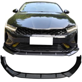 IKON MOTORSPORTS, Front Bumper Lip Compatible with 2021-2024 Kia K5, Carbon Fiber Print 3PC PP Polypropylene Front Lip Lower Chin Spoiler Splitter