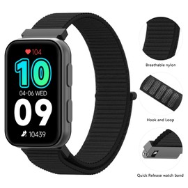 MorePro AIR2 20mm Replacement Band, Classic Wrist Strap, Adjustable & Durable Sport Replacement for AIR2 Fitness Trackers, Nylon Black