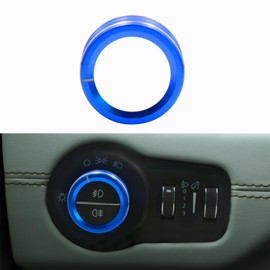 sumaikeji for Chrysler Pacifica/Pacifica Hybrid/Voyager Air Conditioner, Headlight Knob Cover Kit (4pcs，Blue)