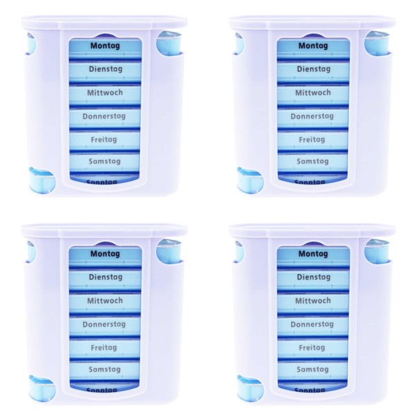 KAMACA Pack of 4 (= 4 pieces) practical medication dispenser
