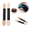 KINGMAS 100 Pcs Disposable Double Ended Sponge Brush EyeShadow Applicator