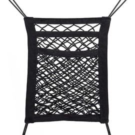 CENPEK Car Storage Net, Storage Network of Car Seat, Portable Car Storage Organiser Net, Elastic Storage Net for Car Back Rear Seat Groceries