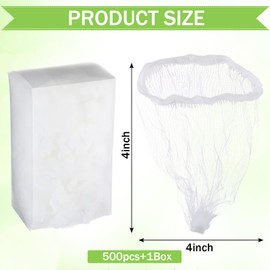 Maxdot 500 Pcs Disposable Mesh Sink Strainer Bags, Elastic Kitchen Sink Strainer Mesh Bag Anti Clogging, for Collecting Kitchen Food Waste