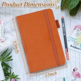 AZUREAL Small Notebook, 3Pack Pocket Notebook, 3.5" x 5.5" Mini Notebook 72 Sheets/Book (Black, Blue, Brown)