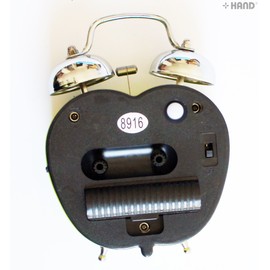 HAND ® Q8916 Extremely Silent Quartz Twin Bell Metal Apple Shape Alarm Clock - Assorted Colours