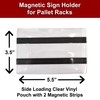 Pallet Rack Sign Holder Kit Clear Vinyl Pouch with Magnet