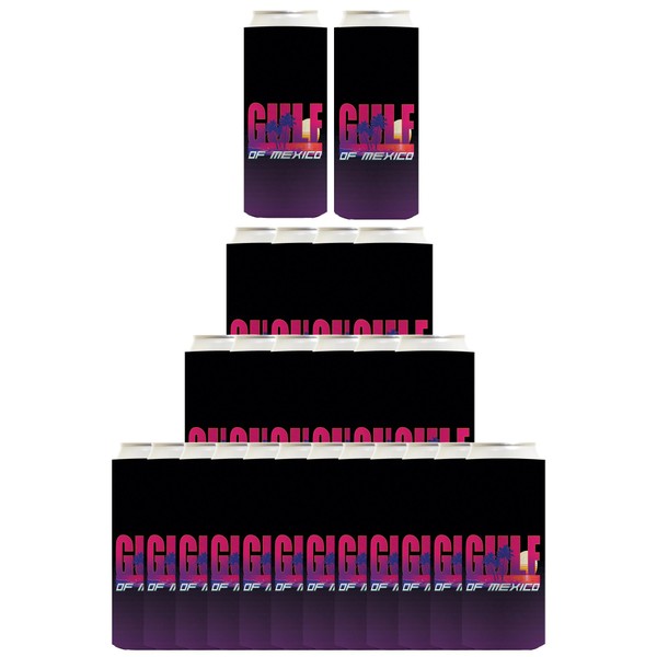 Anti President Drink Cooler Retro Gulf of Mexico Sunset 24-Pack