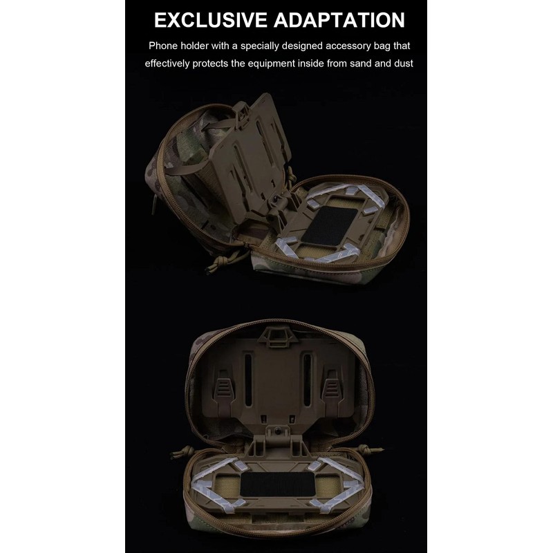 AZB Tactical Vest Phone Holder with Accessory Bag, Universal Phone