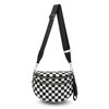 Generic Bum Bags for Women Crossbody, Black and White Checkered,