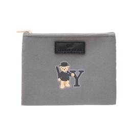 Great British Teddy Bear Initial Pouch 001033, gray