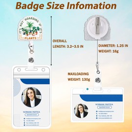 It’s Not Hoarding If It’s Plants Nurse Badge Reel, Funny Retractable Badge Holder for Nurses, Teachers, Students, CNA, Healthcare Workers, Cute Alligator Clip ID Badge Reel Nursing Accessory