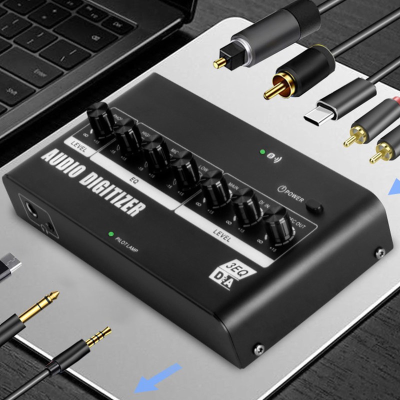 Digital to Analog Sound Converter Bluetooth Connection 3.5mm RCA Jack