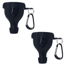 FORESRUM 2 Pack Protein Powder Container to Go - Mini Funnel with Keychain and Keyring, Water Bottle Funnel for Shakers