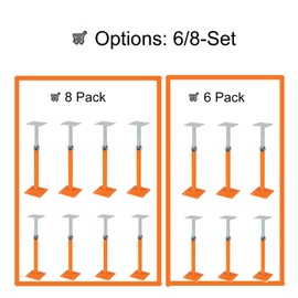 Everkeen House Jacks for Leveling, Floor Jacks Screw 8 PCS Adjustable 11" - 16" Height Range, Foundation Jacks Pole Joist Support, Home Crawl Space Max Load Capacity 4 ton 8 Pack, Joist Lifting Post