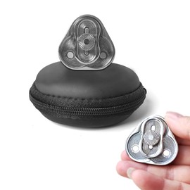 YANZHE Metal Fidget Slider,Triangle Magnetic Fidget Slider, EDC Metal Fidget Slider Toys,Fidget Toys Adults for Stress and Anxiety Relief，Magnetic Metal Fidget Slider Toy Suitable for Office (Silver)