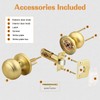 Probrico Interior Door Knob for Hallway, Gold Door Knobs Closet