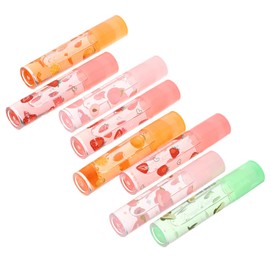 Baluue 8Pcs Transparent Lip Gloss Fruit Flavored Lip Balm Moisturizing Protective Lip Oil for Women for Daily Lip Care Hydration