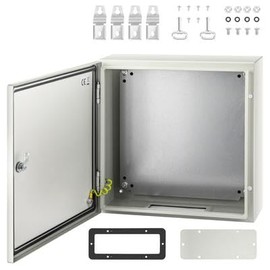 Happybuy NEMA Steel Enclosure - 20 x 20 x 6'' NEMA 4X Steel Electrical Box, IP66 Waterproof & Dustproof, Outdoor/Indoor Electrical Junction Box with Mounting Plate