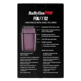 BaByliss PRO FX02 Dual Foil Metal Shaver, PURPLE FXFS2P Cord / Cordless Electric