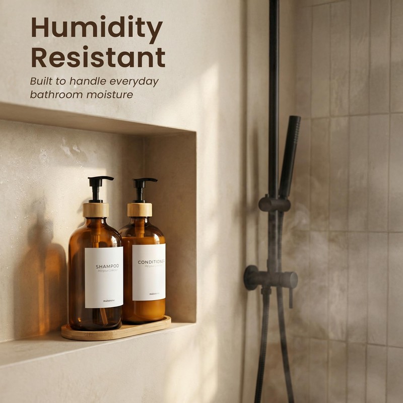 Maisonovo Glass Soap Dispenser Bathroom Set | Hand Soap and