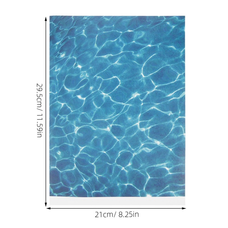 Operitacx 5 Sheets Wave Water Effect Leaf Stream Pattern Artificial