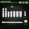 10PCS 3/8" Drive Magnetic Spark Plug Socket Set, Swivel Spark