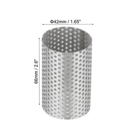 PATIKIL 1 Pcs 42mm OD Strainer Mesh, 66mm H 80 Mesh Screen Y Shaped Strainer Filter Valve Mesh Screen 304 Stainless Steel Double Layer Strainer Mesh for Debris Pump Water Oil Separation