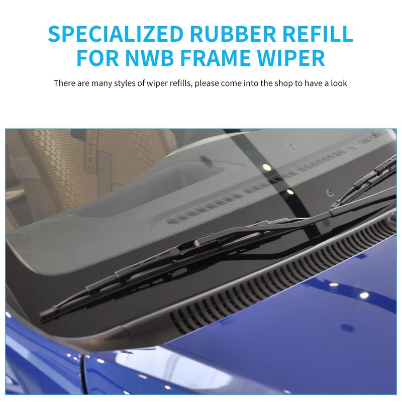 Wiper Blade Refill, 24" + 22" Wiper Refill Fit for