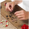 jojofuny 20pcs Wooden Earring Findings Lightweight Round Blanks for DIY