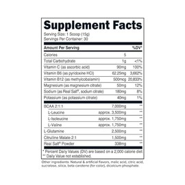 Primaforce Primaforce BCAA Powder (Pineapple Mango) (30 Servings) - 7000MG 2:1:1 BCAAs, Post-Workout Recovery Drink with Amino Acids and Real Salt for Men & Women