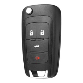 4 Buttons Keyless Remote Flip Car Key Fob Fit for Chevy Equinox Sonic Malibu Camaro Cruze Impala FCC OHT01060512 (1)