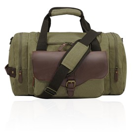 22L Lightweight Travel Duffle Bag - Approved Under Seat Carry-On, Multi-Pocket Weekender Gym Bag with Adjustable Straps, Unisex Overnight Bag for Men & Women (Armygreen)