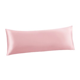 Ersmak Satin Body Pillow Cover, 20x54 Inches Blush Pink Ultra Soft Satin Body Pillow Case for Hair and Skin, Silky Slip Cooling Long Side Satin Body Pillow Pillowcase with Envelope Closure