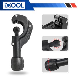 ICOOL Tubing Cutter 1/8 to 1-3/8 Inch (3-35mm) (Matte Surface) with Extra Blade and Reamer for Copper, Brass, Aluminum, Mild Steel Pipes, PVC, Thin Stainless Steel Tube