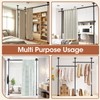 SUNALLY Room Divider No Drilling Curtain Rod Wall Divider for