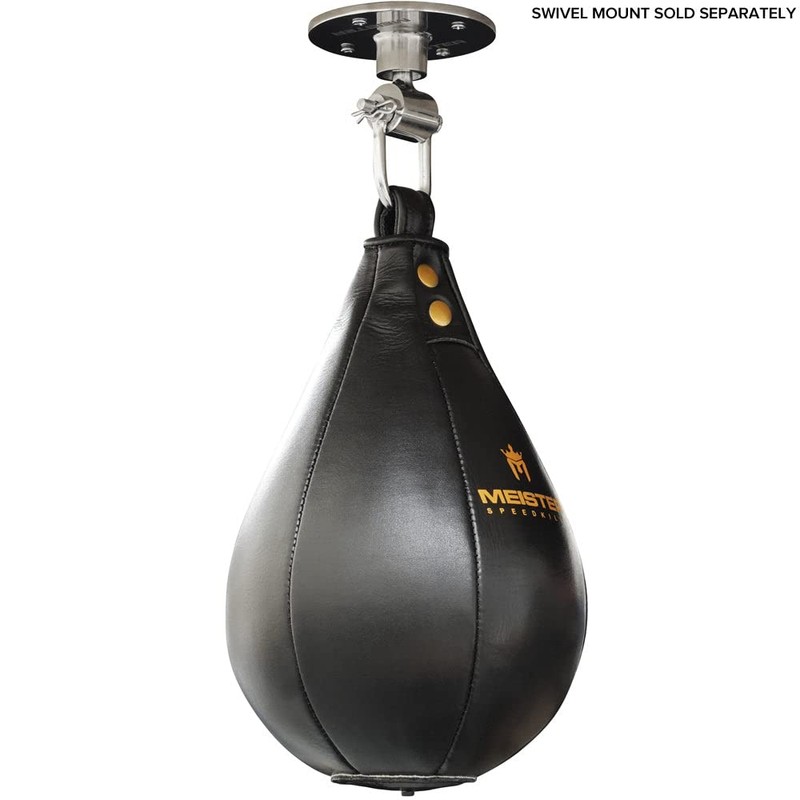 Meister SpeedKills Leather Speed Bag w/Lightweight Latex Bladder - Black