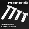 Pack of 4 Shelf Brackets, White, 125 mm Shelf Wall