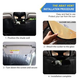 Car Windshield Sunshade Foldable A Happy Golden Retriever Sun Visor Protect UV Rays for Most Sedans SUV Trucks Lowers Cabin Temperature, Keeps The Interior of The Car Cool 53 x 23.5 Inch