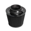 Travay 76mm 車の冷気吸気フィルター誘導ホースパイプマッシュルームヘッドオートバイキャブレターエアフィルタークリーナー吸気管 (BK)