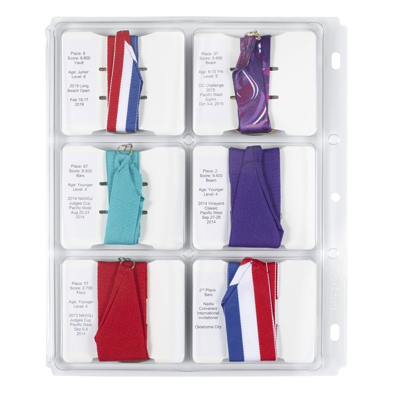 Mercurydean Award Medal Binder Pages Organizer Storage Display for Award