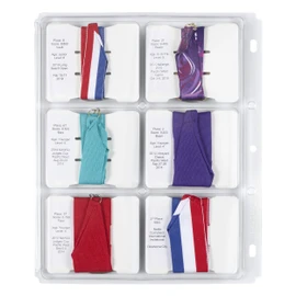 Mercurydean Award Medal Binder Pages Organizer Storage Display for Award Medals - 2 Pack for 12 Medals Total
