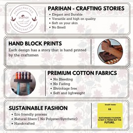 parihan Traje de baño de playa pareo para traje de baño, falda cruzada con estampado a mano, Moghul Blue, Talla única