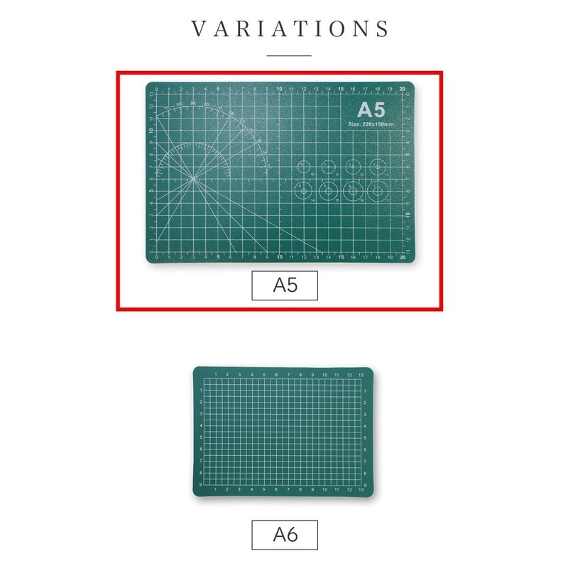 Cutter Mat [A5] Double-Sided Guide Lines with Guide Inch Inch