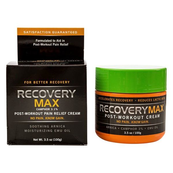 RecoveryMax – Post Workout Cream – For Use in Fitness Workout Program to Speed Muscle Recovery – Reduce Muscle Soreness - Return to Exercise Quicker –Recovery Supplement – 3.5 oz