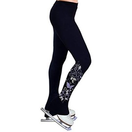 NY2 SPORTSWEAR Figure Skating Practice Pants P24 - Adult Sizes- (Adult Extra Small) Black